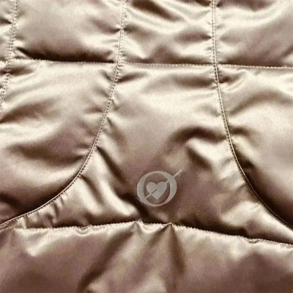 Obermeyer Womens Metallic Brown Hooded Puffer Jacket Size 6 Quilted Winter Coat - Picture 4 of 15